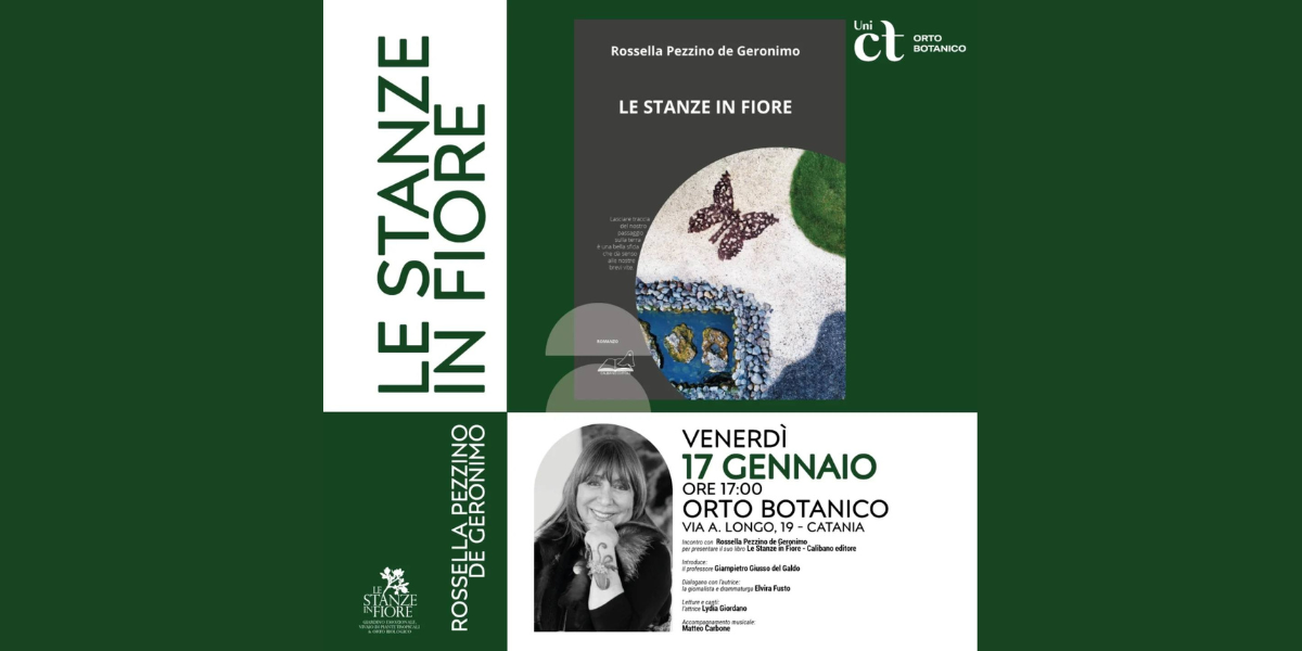 A Catania la presentazione del libro 'Le Stanze in Fiore' di Rossella Pezzino de Geronimo